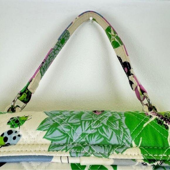 Vera Bradley Sateen Nicole Butterfly Floral Print Top Handle Satchel Handbag - Picture 12 of 15